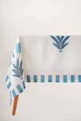 Azure Garden Keten Masa Örtüsü - uniqlooms.com